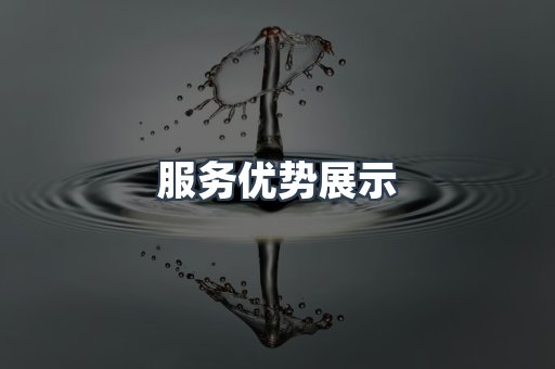 服务优势展示